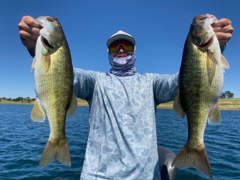 Lake Camanche Fishing for May - We targeted main lake ledges, any place that had shallow water and deep water close by seemed to be the ticket